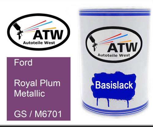 Ford, Royal Plum Metallic, GS / M6701: 500ml Lackdose, von ATW Autoteile West.